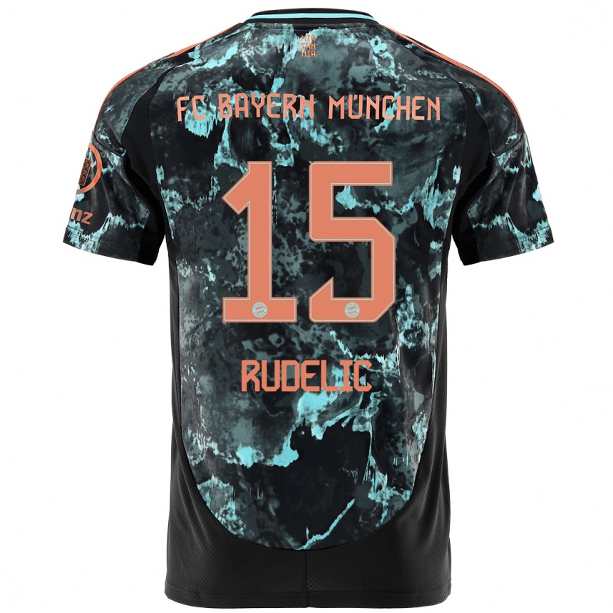 Niño Fútbol Camiseta Ivana Rudelic #15 Negro 2ª Equipación 2024/25 México