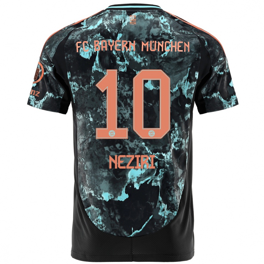 Niño Fútbol Camiseta Behar Neziri #10 Negro 2ª Equipación 2024/25 México