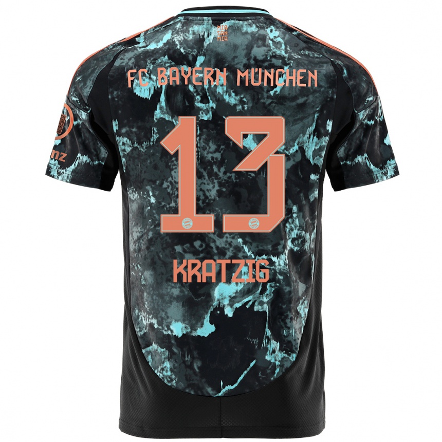 Niño Fútbol Camiseta Frans Kratzig #13 Negro 2ª Equipación 2024/25 México