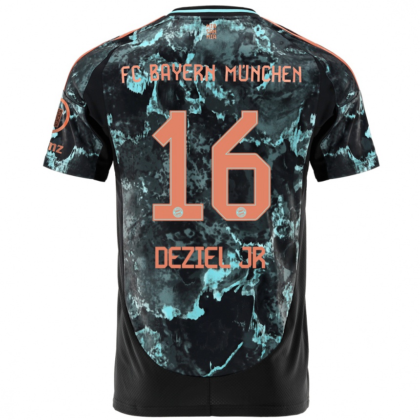 Niño Fútbol Camiseta Robert Deziel Jr #16 Negro 2ª Equipación 2024/25 México