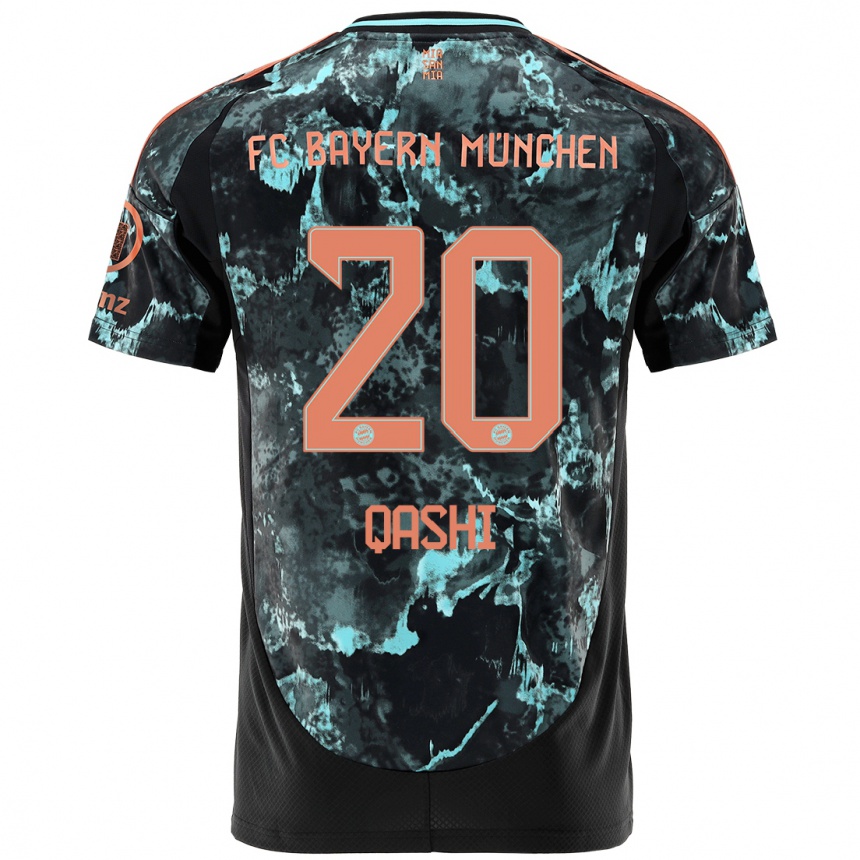 Niño Fútbol Camiseta Yousef Qashi #20 Negro 2ª Equipación 2024/25 México