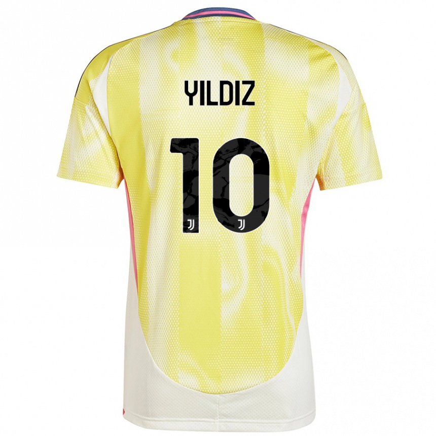 Niño Fútbol Camiseta Kenan Yildiz #10 Amarillo Solar 2ª Equipación 2024/25 México