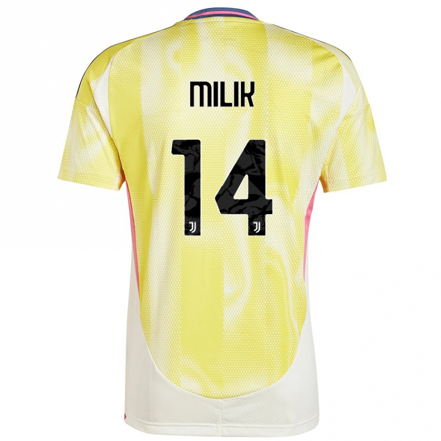 Niño Fútbol Camiseta Arkadiusz Milik #14 Amarillo Solar 2ª Equipación 2024/25 México