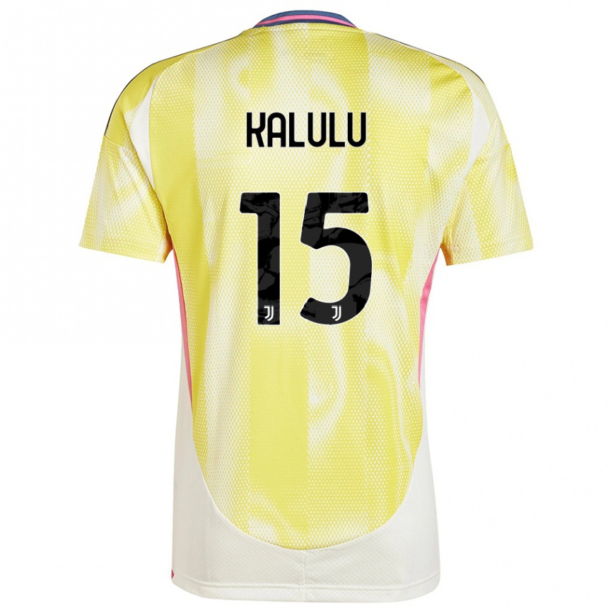 Niño Fútbol Camiseta Pierre Kalulu #15 Amarillo Solar 2ª Equipación 2024/25 México