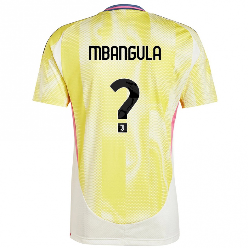 Niño Fútbol Camiseta Samuel Mbangula #0 Amarillo Solar 2ª Equipación 2024/25 México