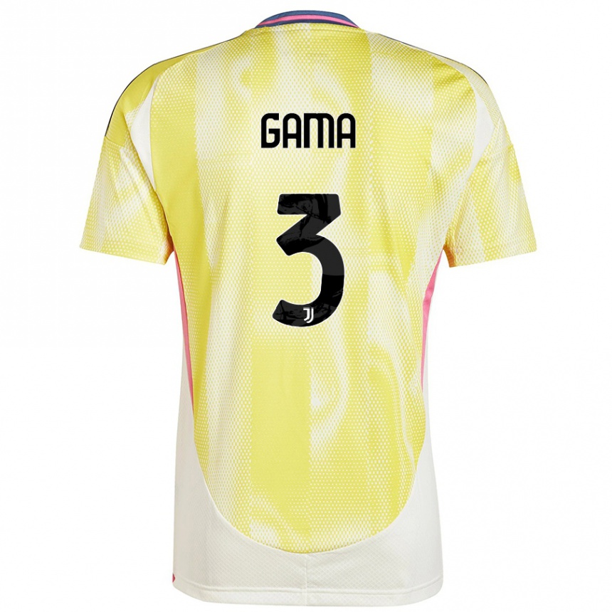 Niño Fútbol Camiseta Sara Gama #3 Amarillo Solar 2ª Equipación 2024/25 México