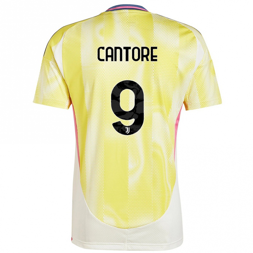 Niño Fútbol Camiseta Sofia Cantore #9 Amarillo Solar 2ª Equipación 2024/25 México