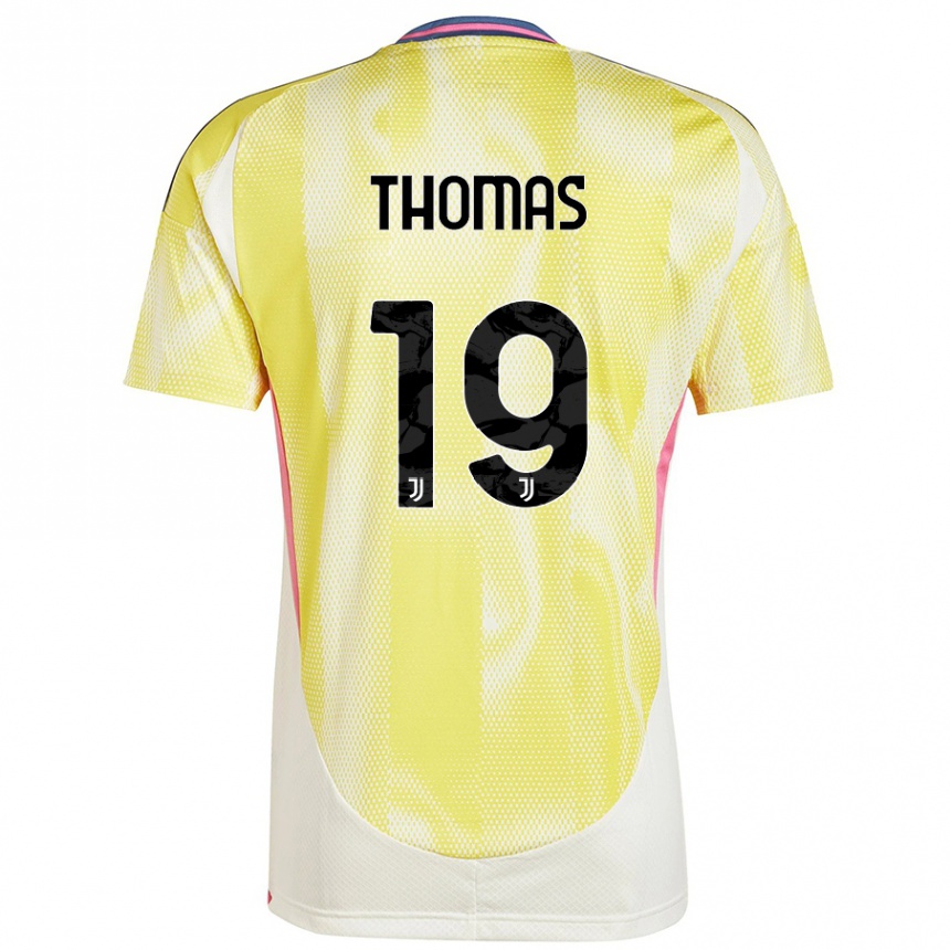 Niño Fútbol Camiseta Lindsey Thomas #19 Amarillo Solar 2ª Equipación 2024/25 México