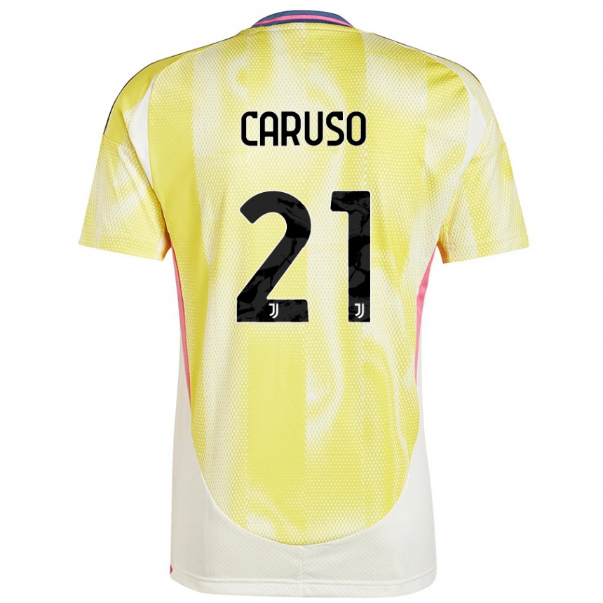 Niño Fútbol Camiseta Arianna Caruso #21 Amarillo Solar 2ª Equipación 2024/25 México