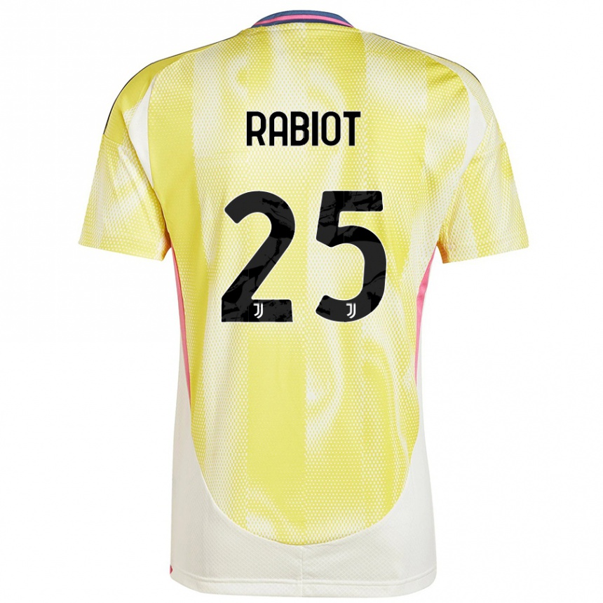 Niño Fútbol Camiseta Adrien Rabiot #25 Amarillo Solar 2ª Equipación 2024/25 México