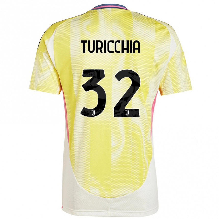 Niño Fútbol Camiseta Riccardo Turicchia #32 Amarillo Solar 2ª Equipación 2024/25 México