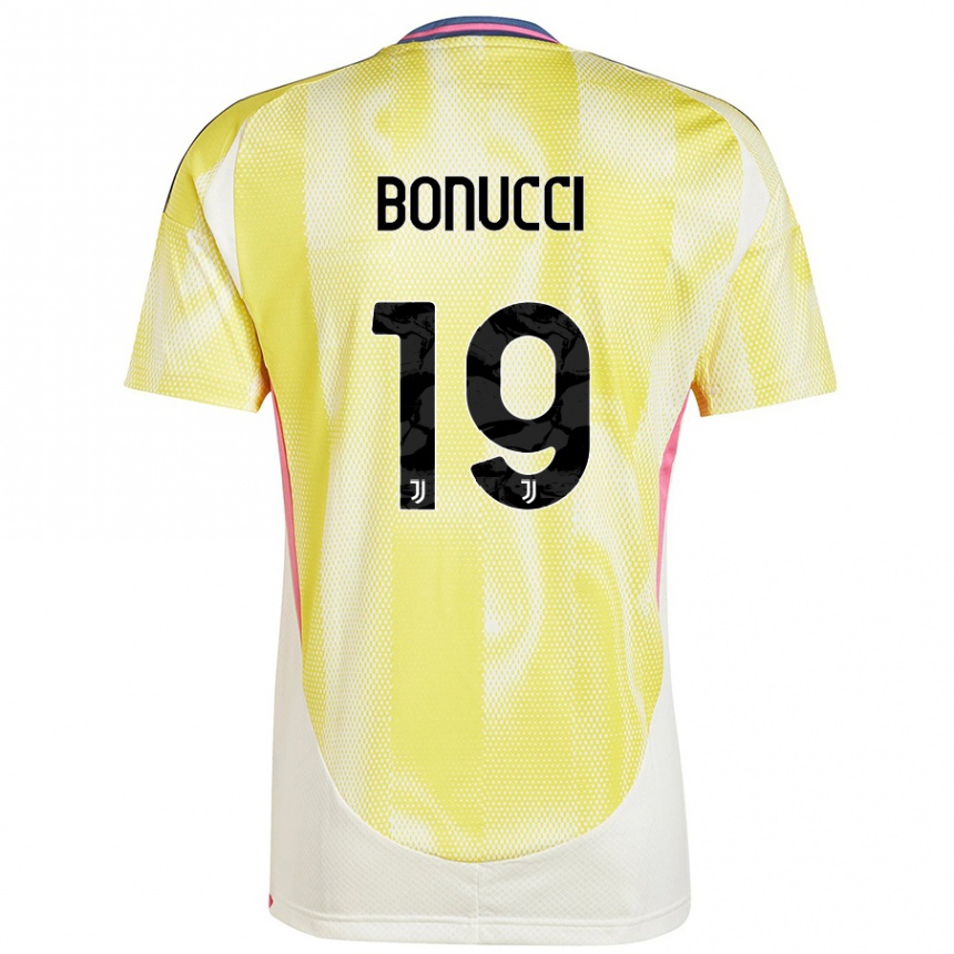 Niño Fútbol Camiseta Leonardo Bonucci #19 Amarillo Solar 2ª Equipación 2024/25 México