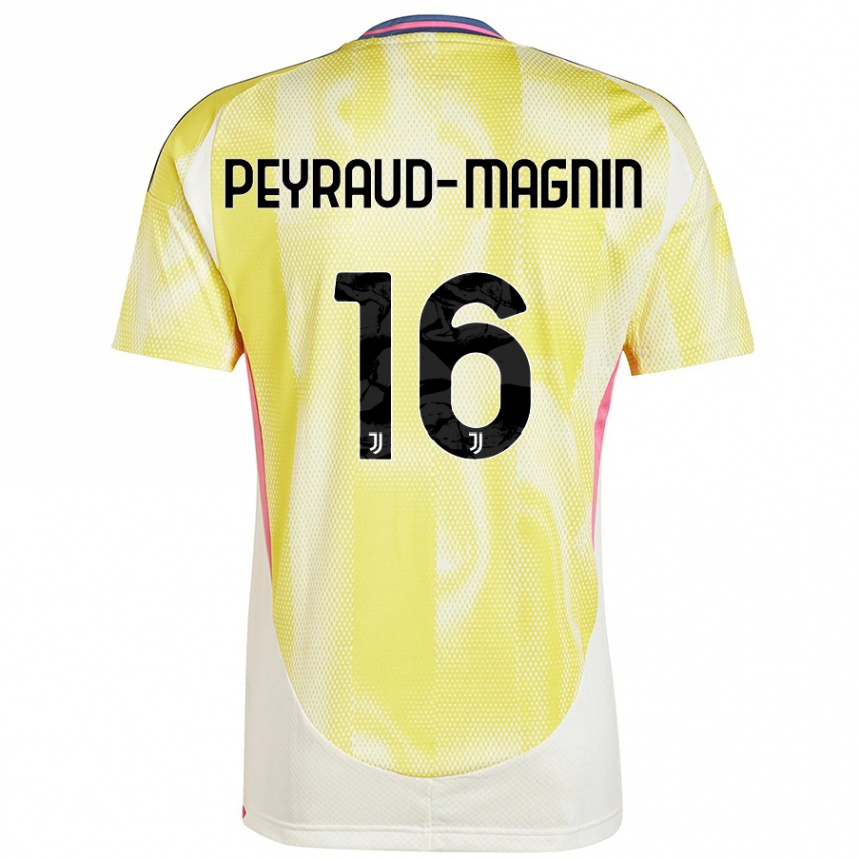 Niño Fútbol Camiseta Pauline Peyraud-Magnin #16 Amarillo Solar 2ª Equipación 2024/25 México