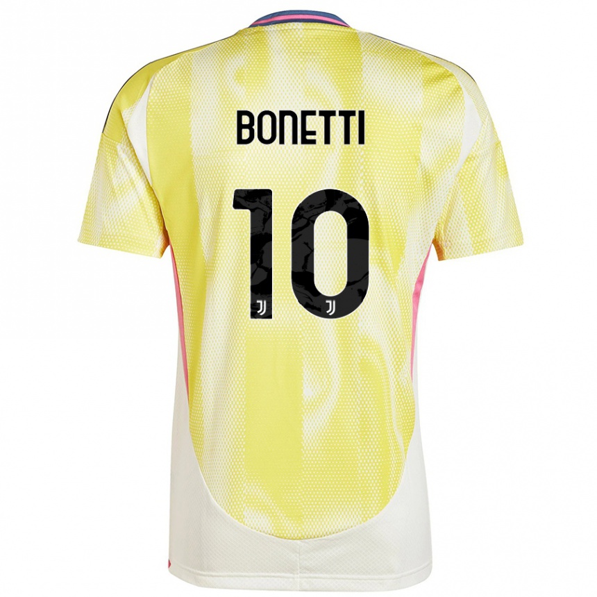 Niño Fútbol Camiseta Andrea Bonetti #10 Amarillo Solar 2ª Equipación 2024/25 México