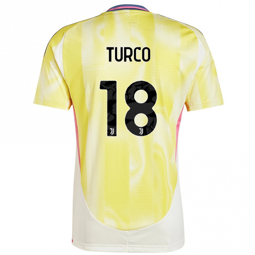 Niño Fútbol Camiseta Nicolo Turco #18 Amarillo Solar 2ª Equipación 2024/25 México