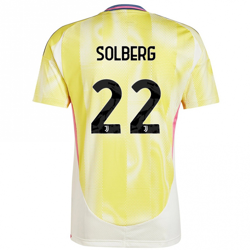 Niño Fútbol Camiseta Elias Solberg #22 Amarillo Solar 2ª Equipación 2024/25 México