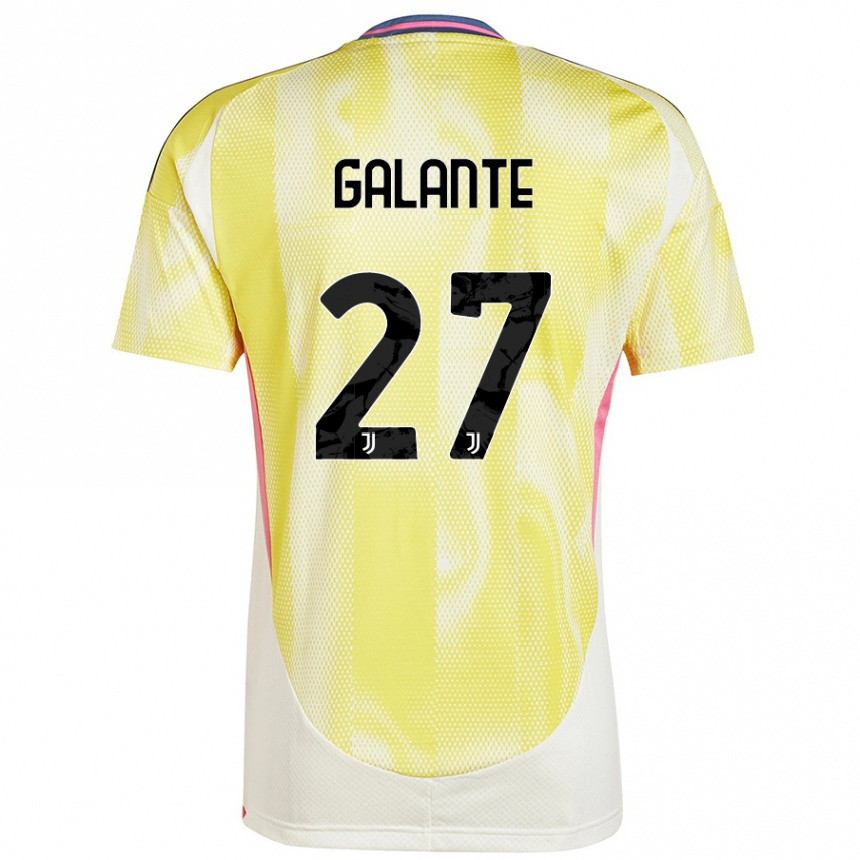 Niño Fútbol Camiseta Tommaso Galante #27 Amarillo Solar 2ª Equipación 2024/25 México