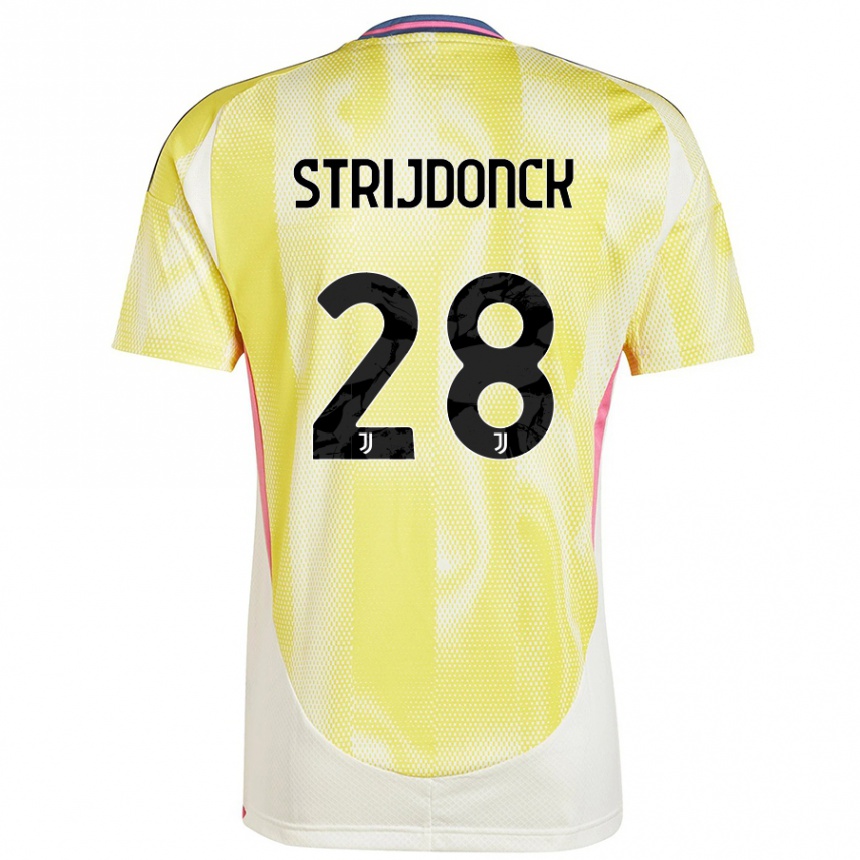 Niño Fútbol Camiseta Bayron Strijdonck #28 Amarillo Solar 2ª Equipación 2024/25 México