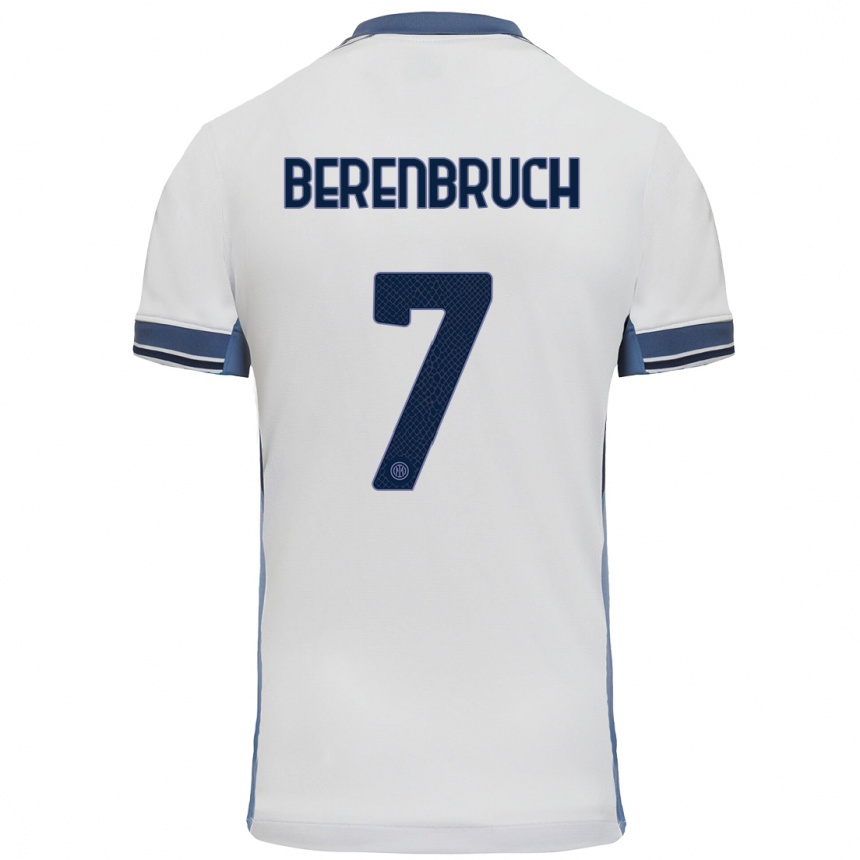 Niño Fútbol Camiseta Thomas Berenbruch #7 Blanco Gris 2ª Equipación 2024/25 México