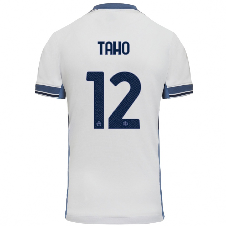 Niño Fútbol Camiseta Alain Taho #12 Blanco Gris 2ª Equipación 2024/25 México