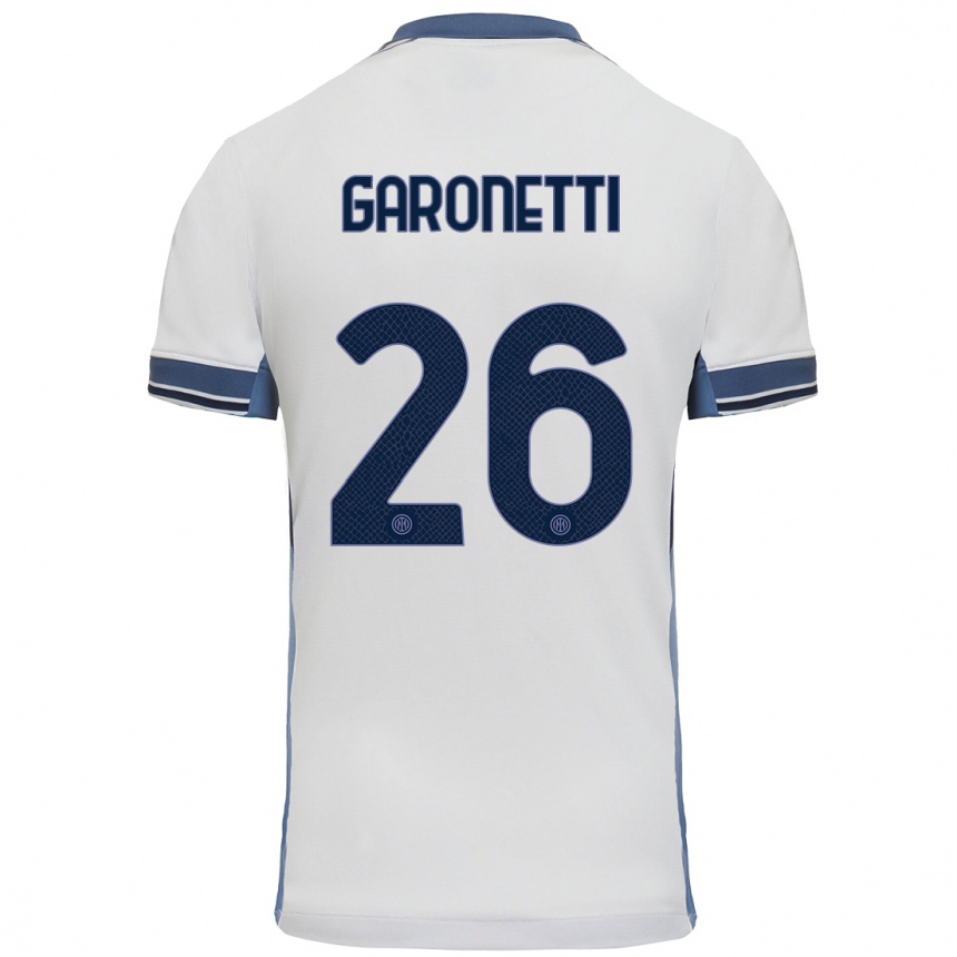 Niño Fútbol Camiseta Gabriele Garonetti #26 Blanco Gris 2ª Equipación 2024/25 México