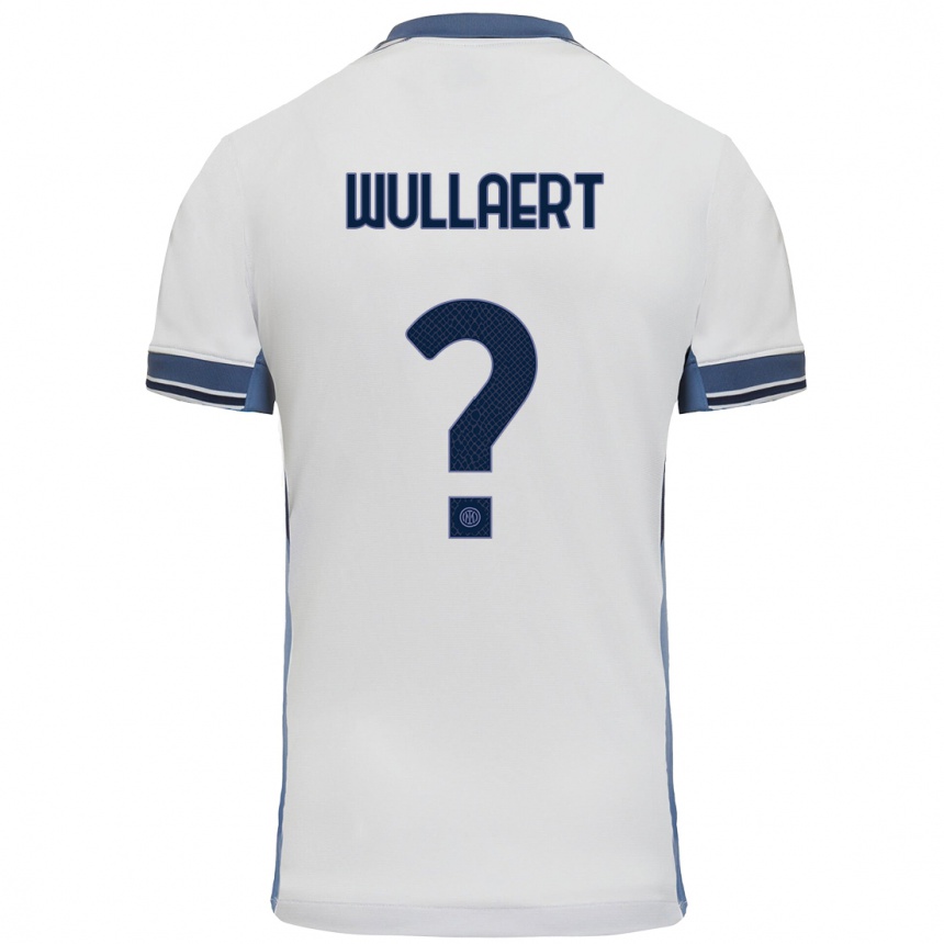 Niño Fútbol Camiseta Tessa Wullaert #0 Blanco Gris 2ª Equipación 2024/25 México