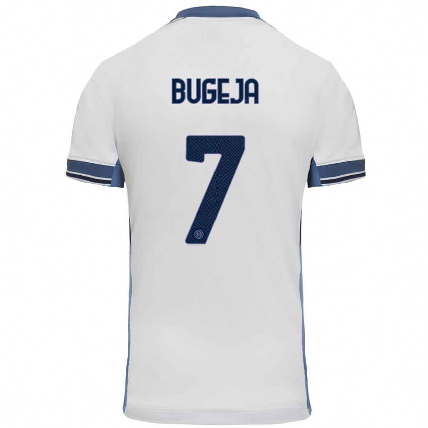 Niño Fútbol Camiseta Haley Bugeja #7 Blanco Gris 2ª Equipación 2024/25 México