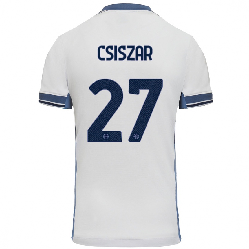 Niño Fútbol Camiseta Henrietta Csiszar #27 Blanco Gris 2ª Equipación 2024/25 México