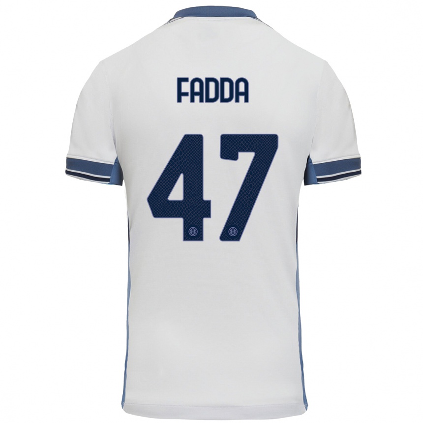 Niño Fútbol Camiseta Paola Fadda #47 Blanco Gris 2ª Equipación 2024/25 México