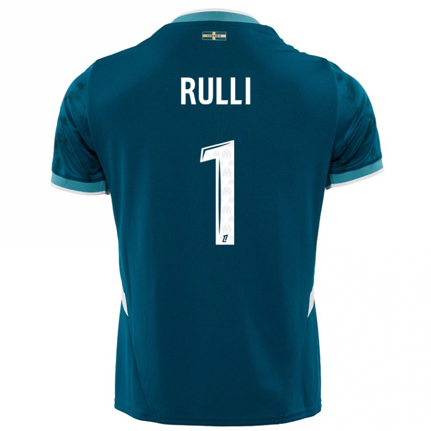 Niño Fútbol Camiseta Gerónimo Rulli #1 Azul Turquesa 2ª Equipación 2024/25 México