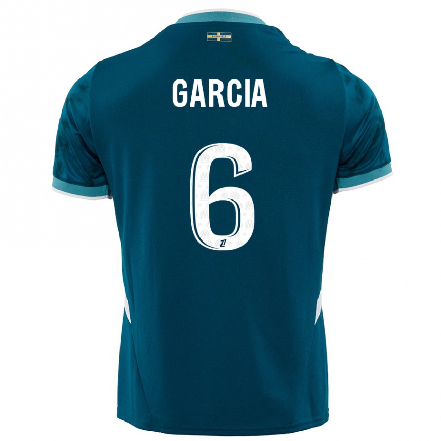 Niño Fútbol Camiseta Ulisses Garcia #6 Azul Turquesa 2ª Equipación 2024/25 México