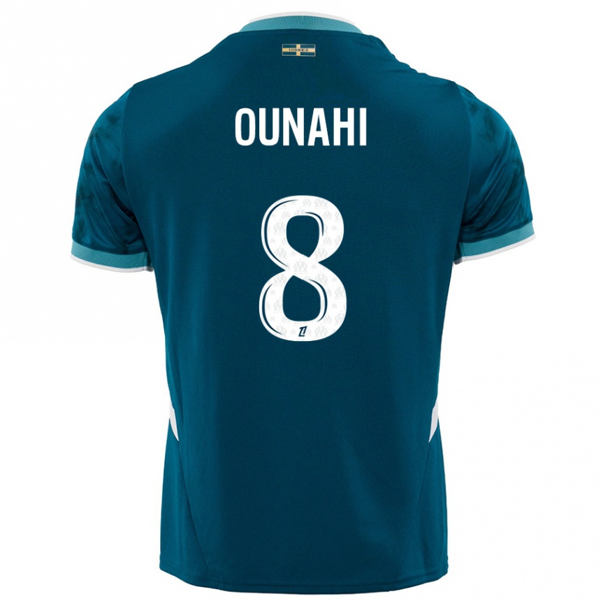 Niño Fútbol Camiseta Azzedine Ounahi #8 Azul Turquesa 2ª Equipación 2024/25 México