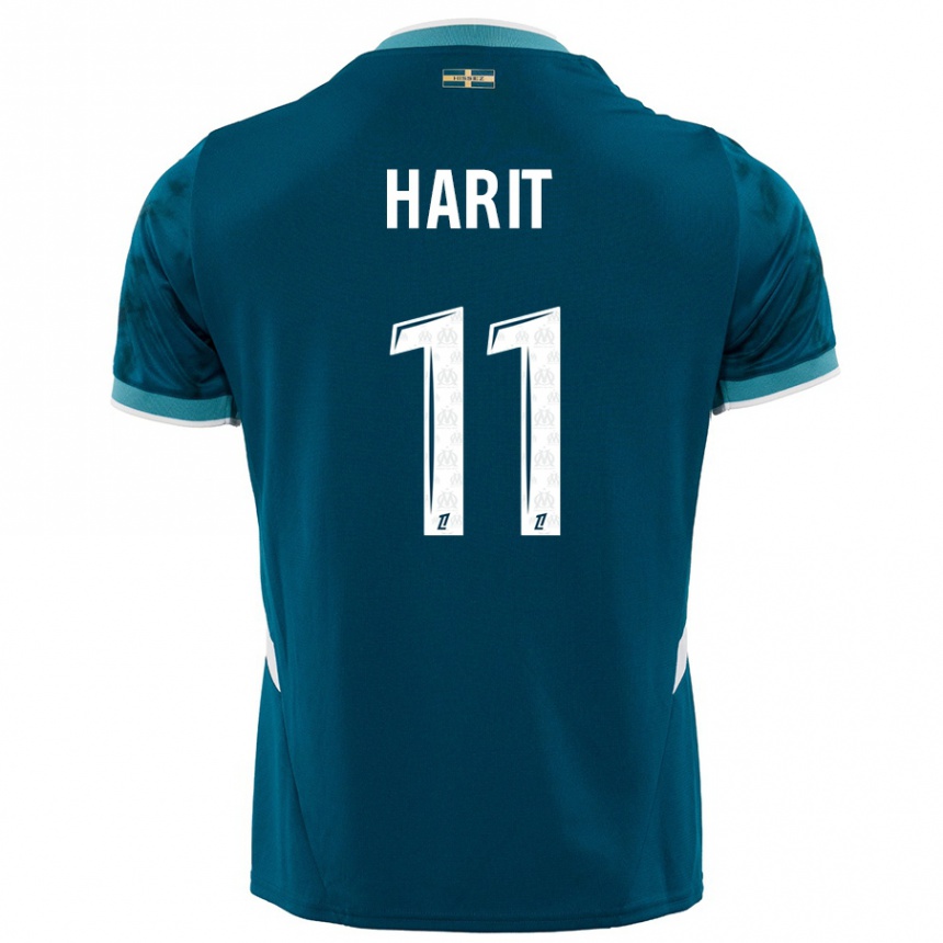 Niño Fútbol Camiseta Amine Harit #11 Azul Turquesa 2ª Equipación 2024/25 México