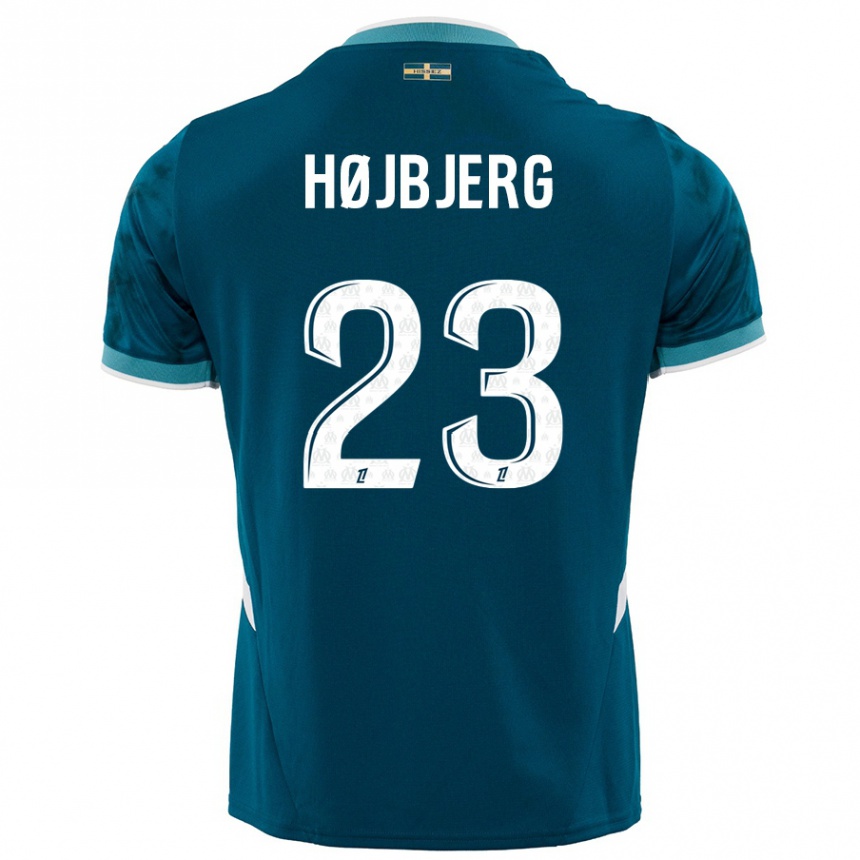 Niño Fútbol Camiseta Pierre Emile Hojbjerg #23 Azul Turquesa 2ª Equipación 2024/25 México