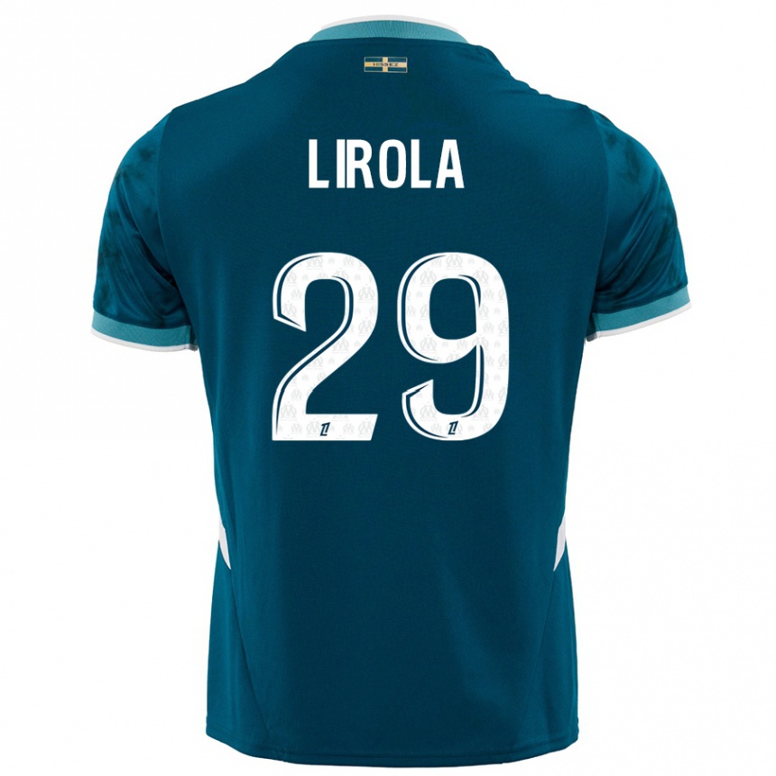 Niño Fútbol Camiseta Pol Lirola #29 Azul Turquesa 2ª Equipación 2024/25 México