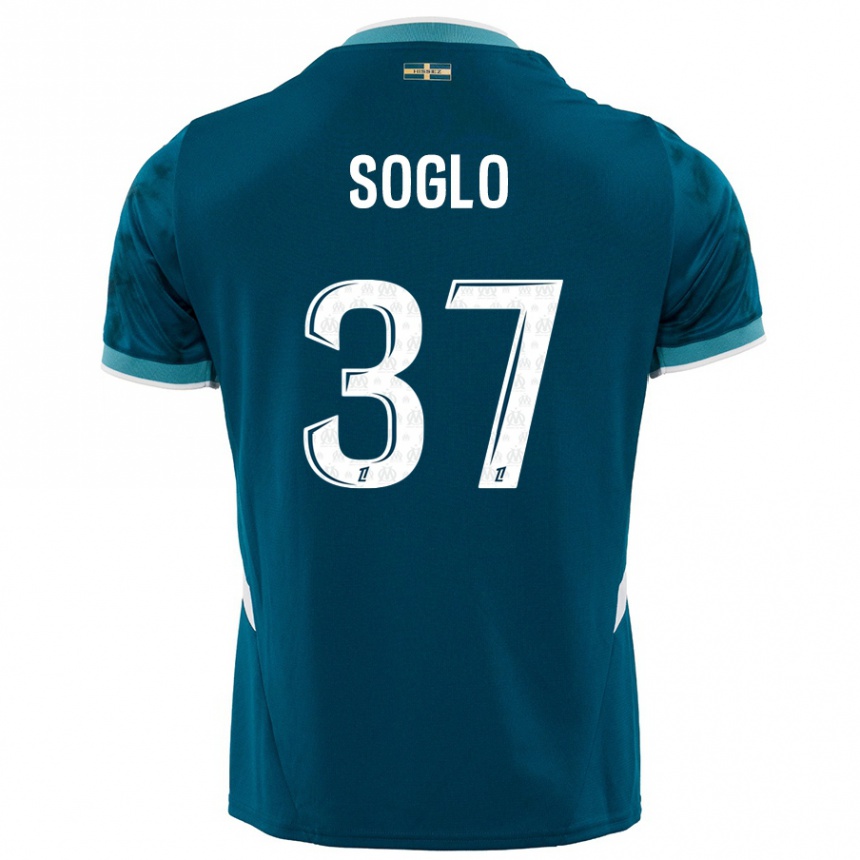 Niño Fútbol Camiseta Emran Soglo #37 Azul Turquesa 2ª Equipación 2024/25 México