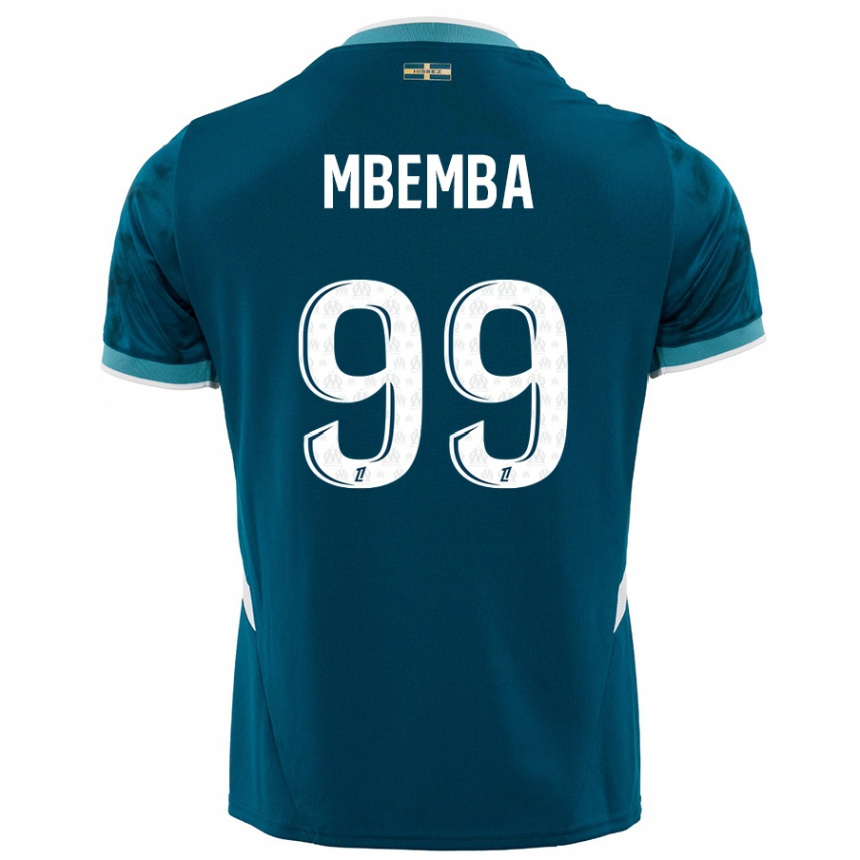 Niño Fútbol Camiseta Chancel Mbemba #99 Azul Turquesa 2ª Equipación 2024/25 México