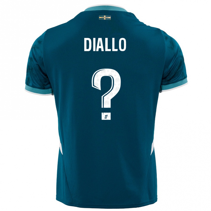 Niño Fútbol Camiseta Mouhamed Diallo #0 Azul Turquesa 2ª Equipación 2024/25 México