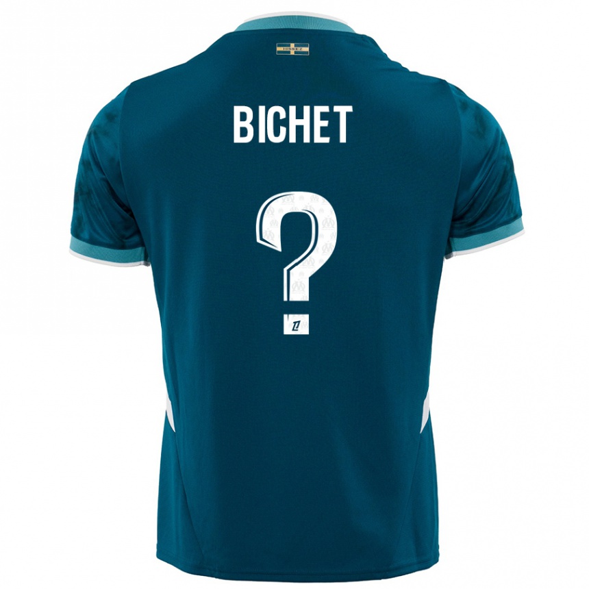 Niño Fútbol Camiseta Tristan Bichet #0 Azul Turquesa 2ª Equipación 2024/25 México