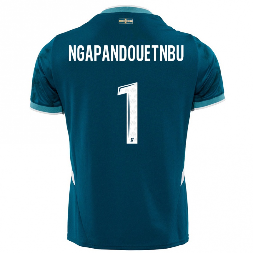 Niño Fútbol Camiseta Simon Ngapandouetnbu #1 Azul Turquesa 2ª Equipación 2024/25 México