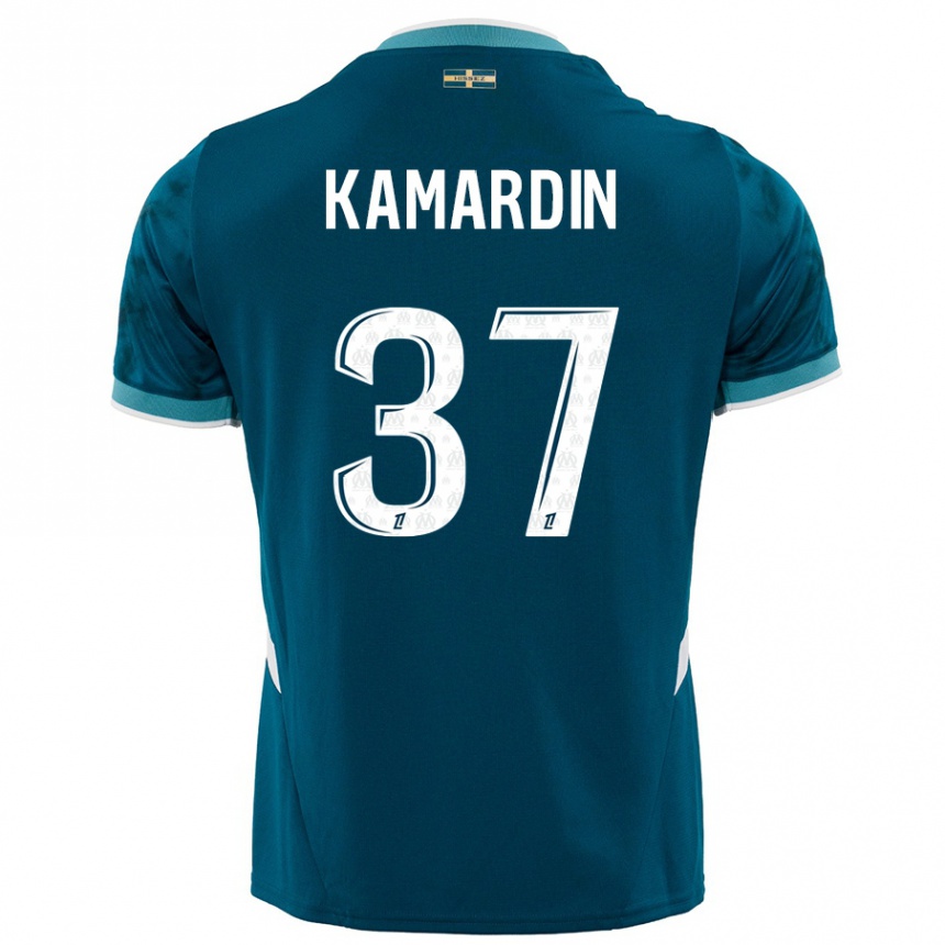 Niño Fútbol Camiseta Aaron Kamardin #37 Azul Turquesa 2ª Equipación 2024/25 México