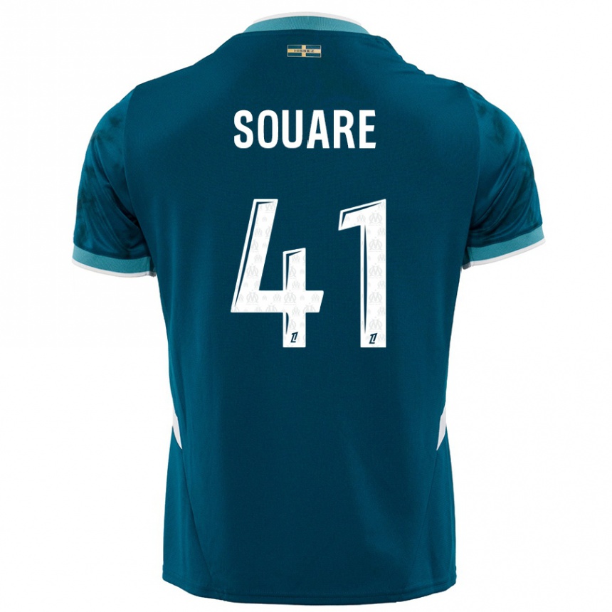 Niño Fútbol Camiseta Cheick Souare #41 Azul Turquesa 2ª Equipación 2024/25 México