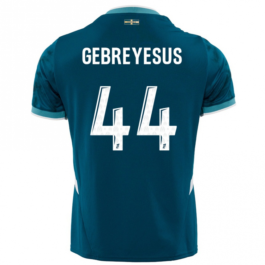 Niño Fútbol Camiseta Esey Gebreyesus #44 Azul Turquesa 2ª Equipación 2024/25 México