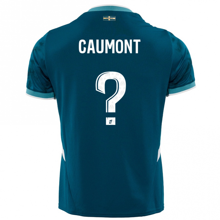 Niño Fútbol Camiseta Enzo Caumont #0 Azul Turquesa 2ª Equipación 2024/25 México