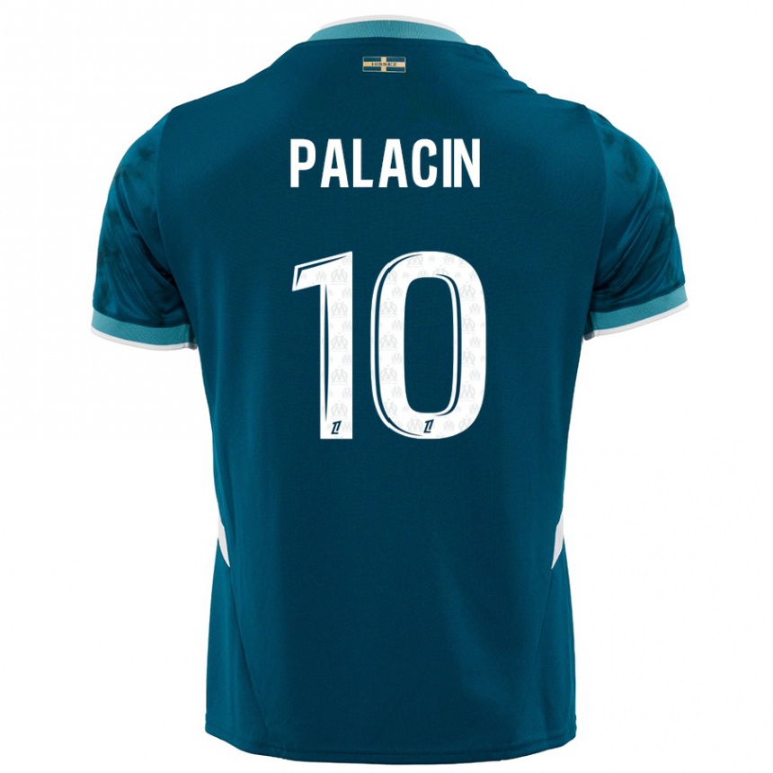 Niño Fútbol Camiseta Sara Palacin #10 Azul Turquesa 2ª Equipación 2024/25 México