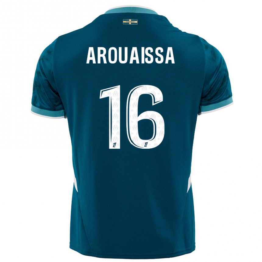 Niño Fútbol Camiseta Ines Arouaissa #16 Azul Turquesa 2ª Equipación 2024/25 México