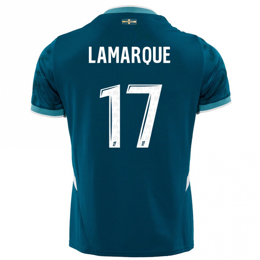 Niño Fútbol Camiseta Alais Lamarque #17 Azul Turquesa 2ª Equipación 2024/25 México