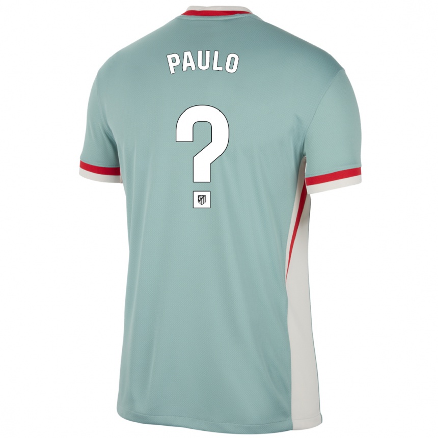 Niño Fútbol Camiseta Marcos Paulo #0 Beige Claro Azul 2ª Equipación 2024/25 México