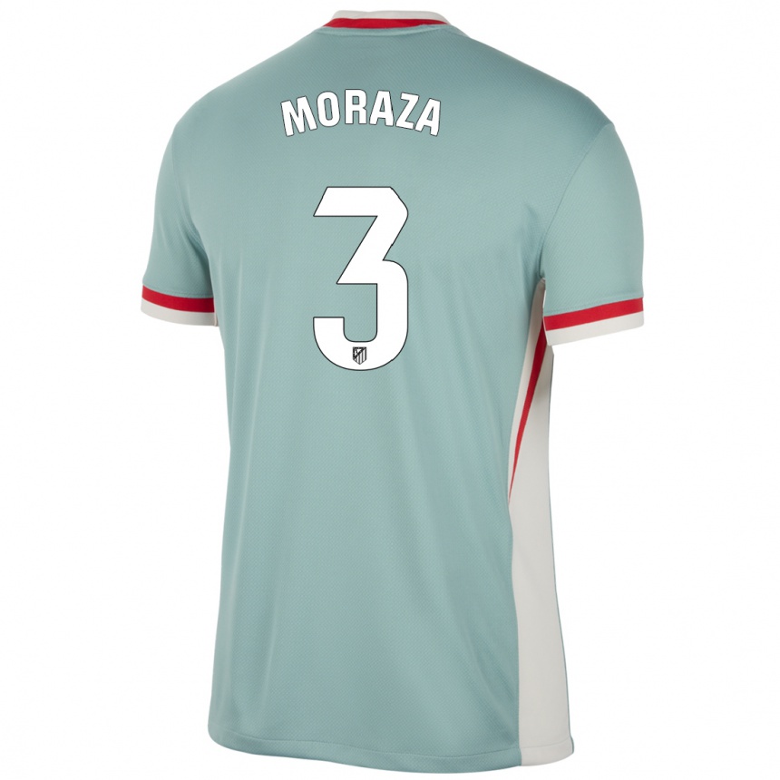 Niño Fútbol Camiseta Ainhoa Moraza #3 Beige Claro Azul 2ª Equipación 2024/25 México