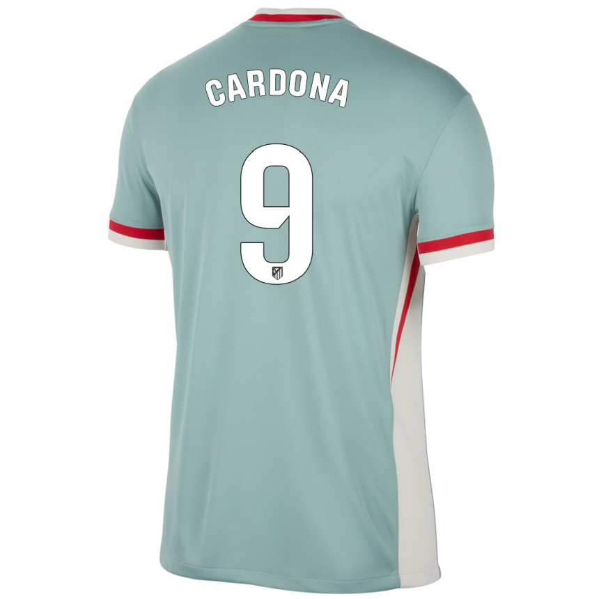 Niño Fútbol Camiseta Marta Cardona #9 Beige Claro Azul 2ª Equipación 2024/25 México